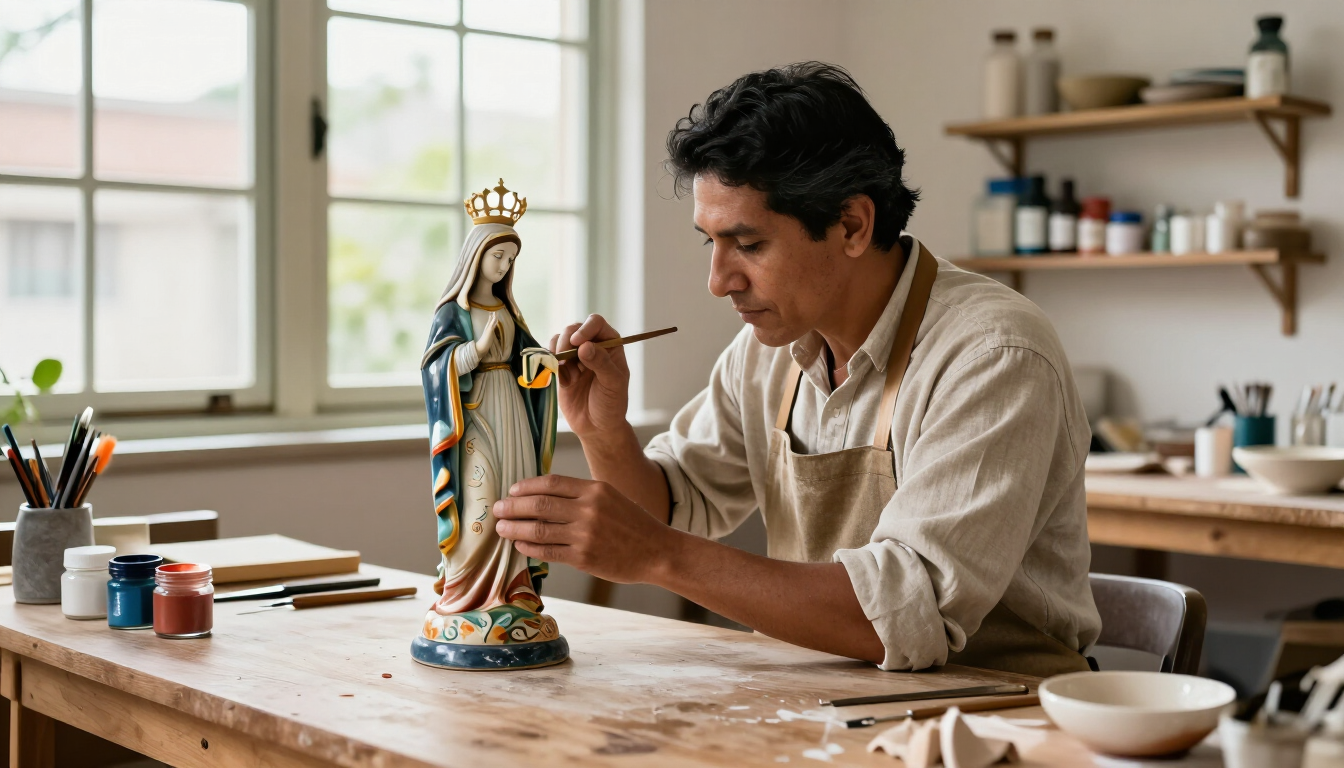 Restaurar imagen religiosa o cerámica en Bogotá con cuidado artesanal
