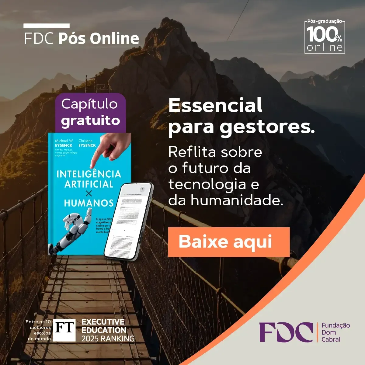 An advertisement for a book called inteligencia artificial humanos