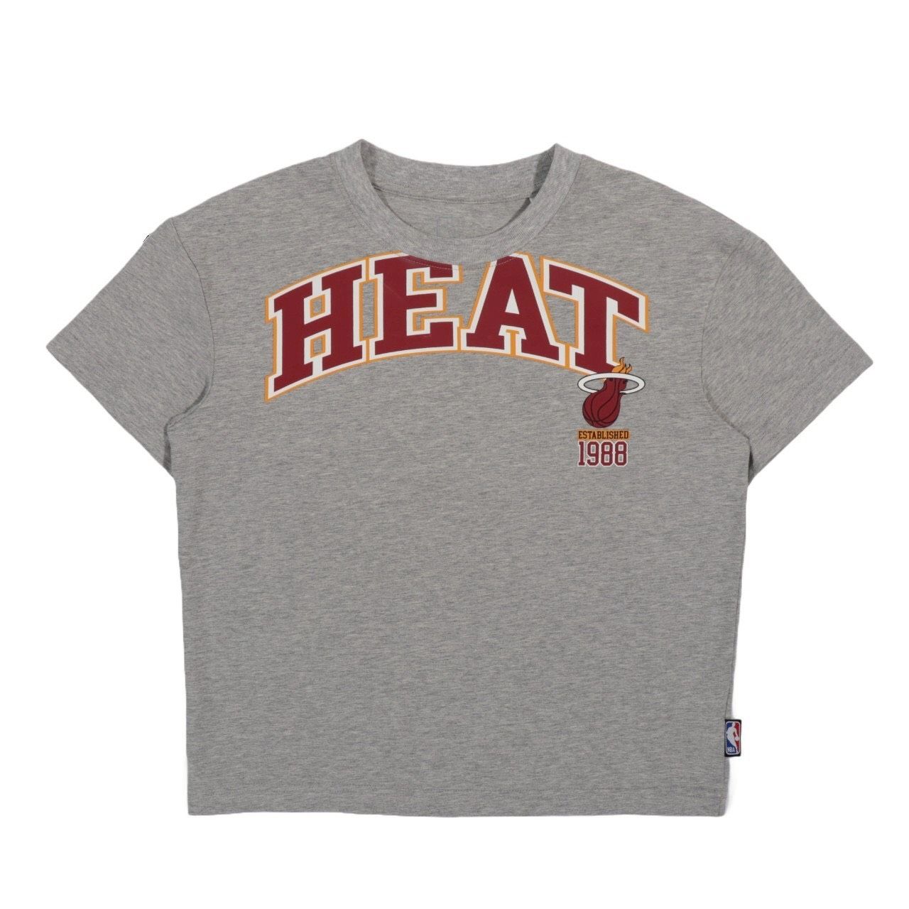 NBA童裝/親子款/熱火隊/中性寬版印花ㄒ恤