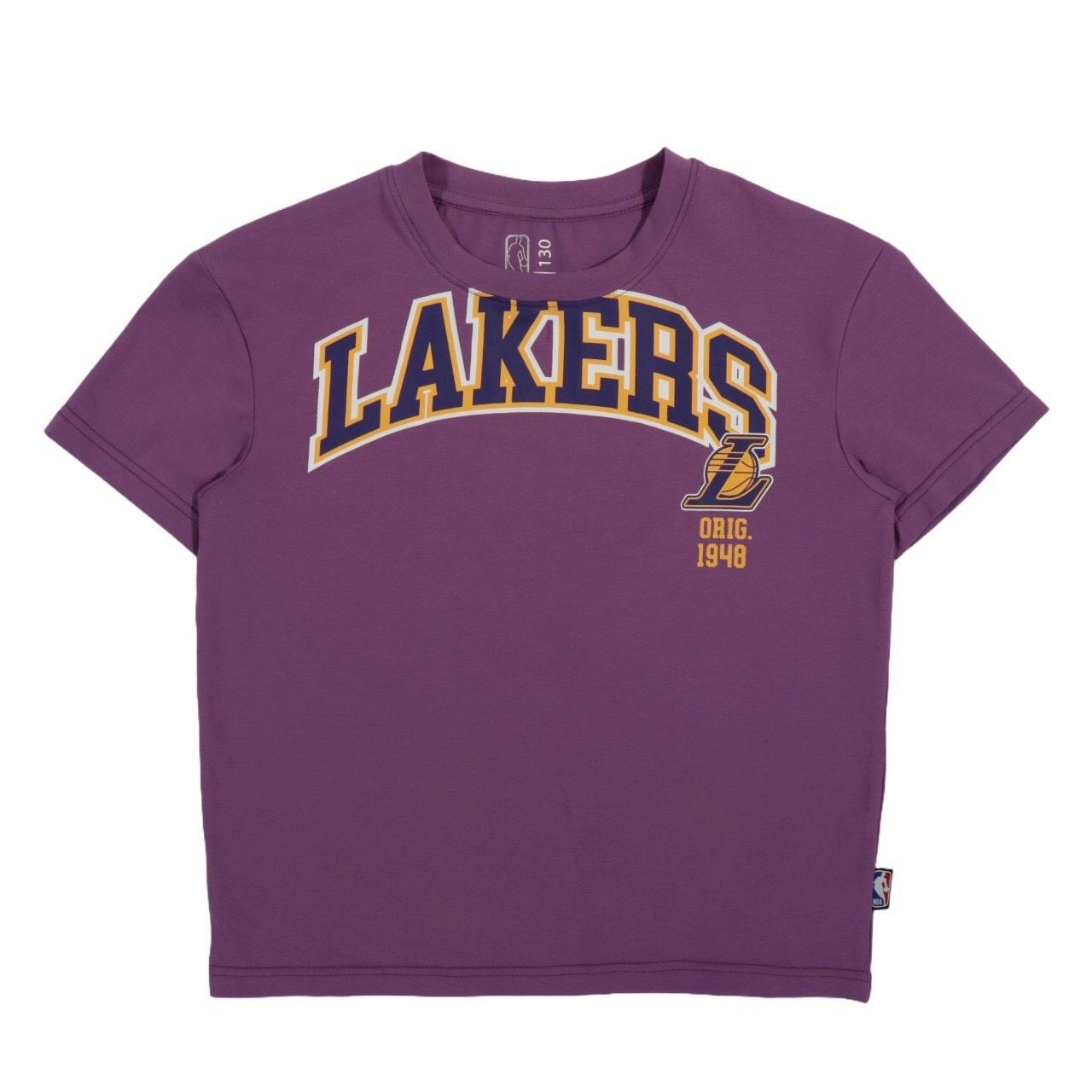 NBA童裝/湖人隊/中性寬版印花ㄒ恤