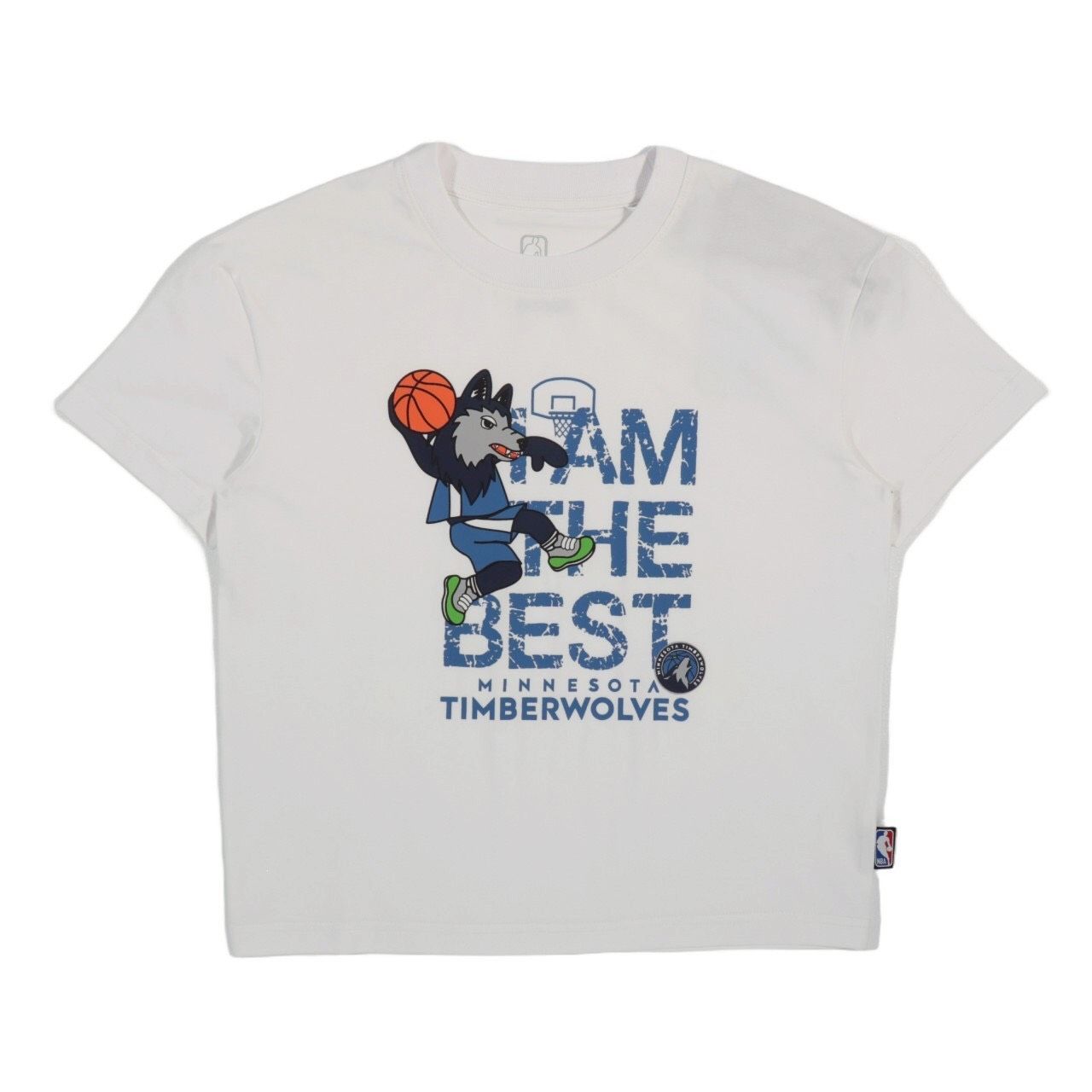 NBA童裝/Q版灰狼隊/中性寬版印花上衣