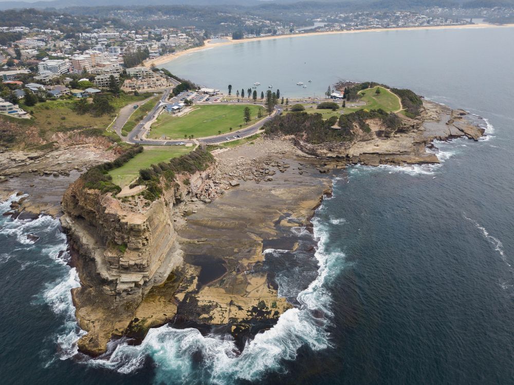 An Aerial View Of A Small Island In The Middle Of The Ocean — Roof & Guttering Solutions In Terrigal, NSW