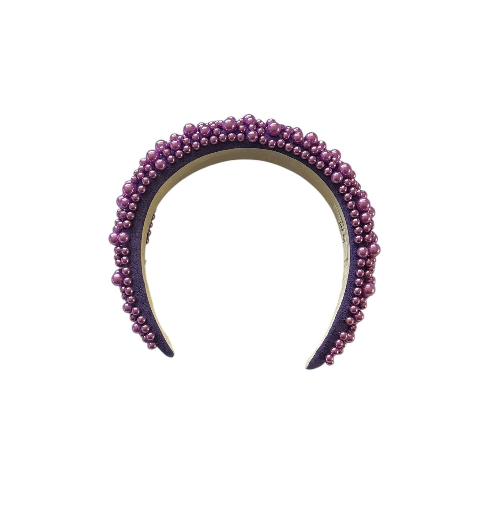 Violet Pearl Padded Headband