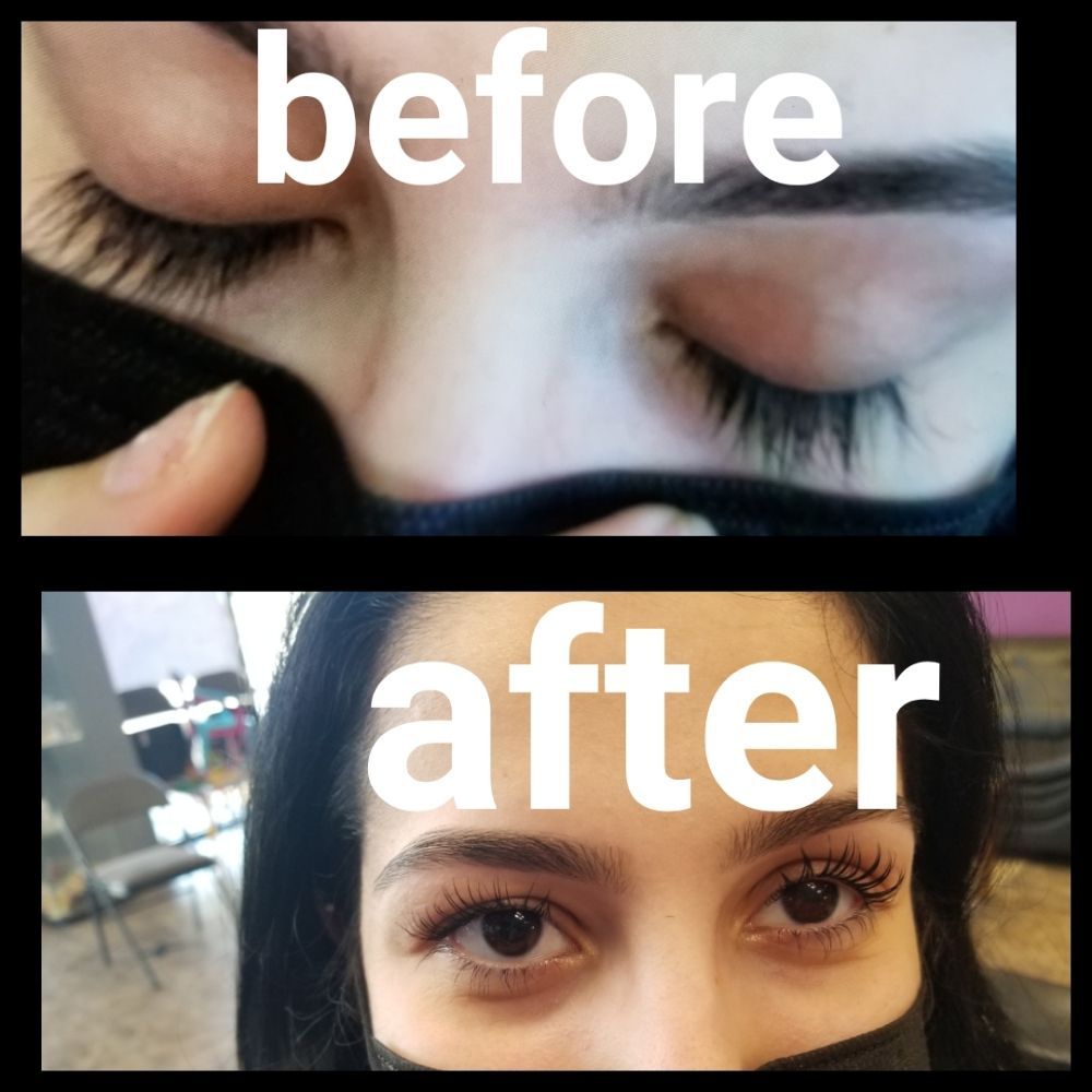 Before & After Woman — Kent, WA — Noor Brow and Lash Art