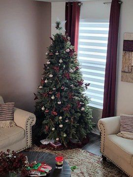 Christmas Tree on Living Room — Cherry Hill, NJ — Ray of Sunshine Cleaning