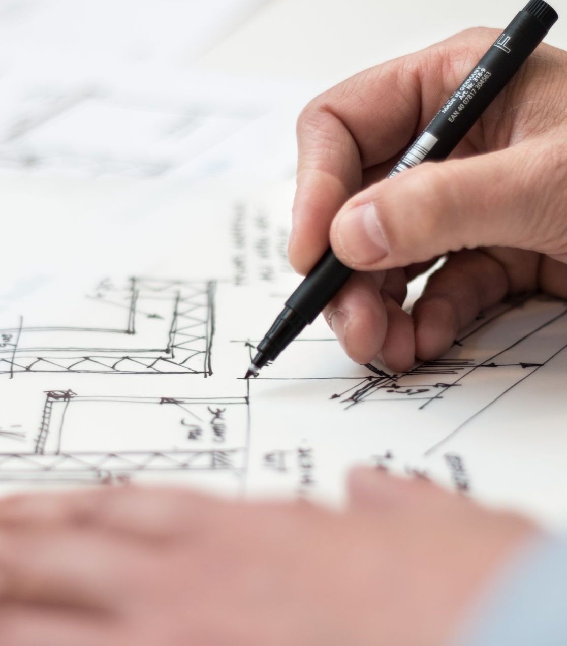 architectural drawing of home in little rock considering elevation for flooding