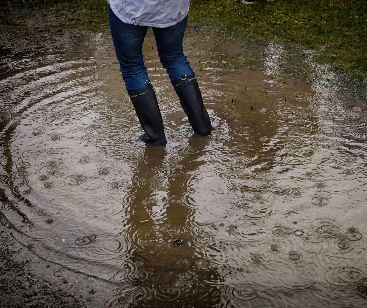 flooded yard in little rock