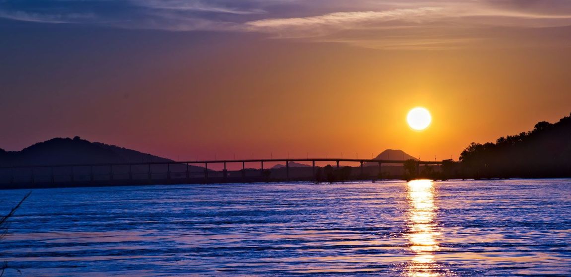 little rock arkansas sunset from murray park