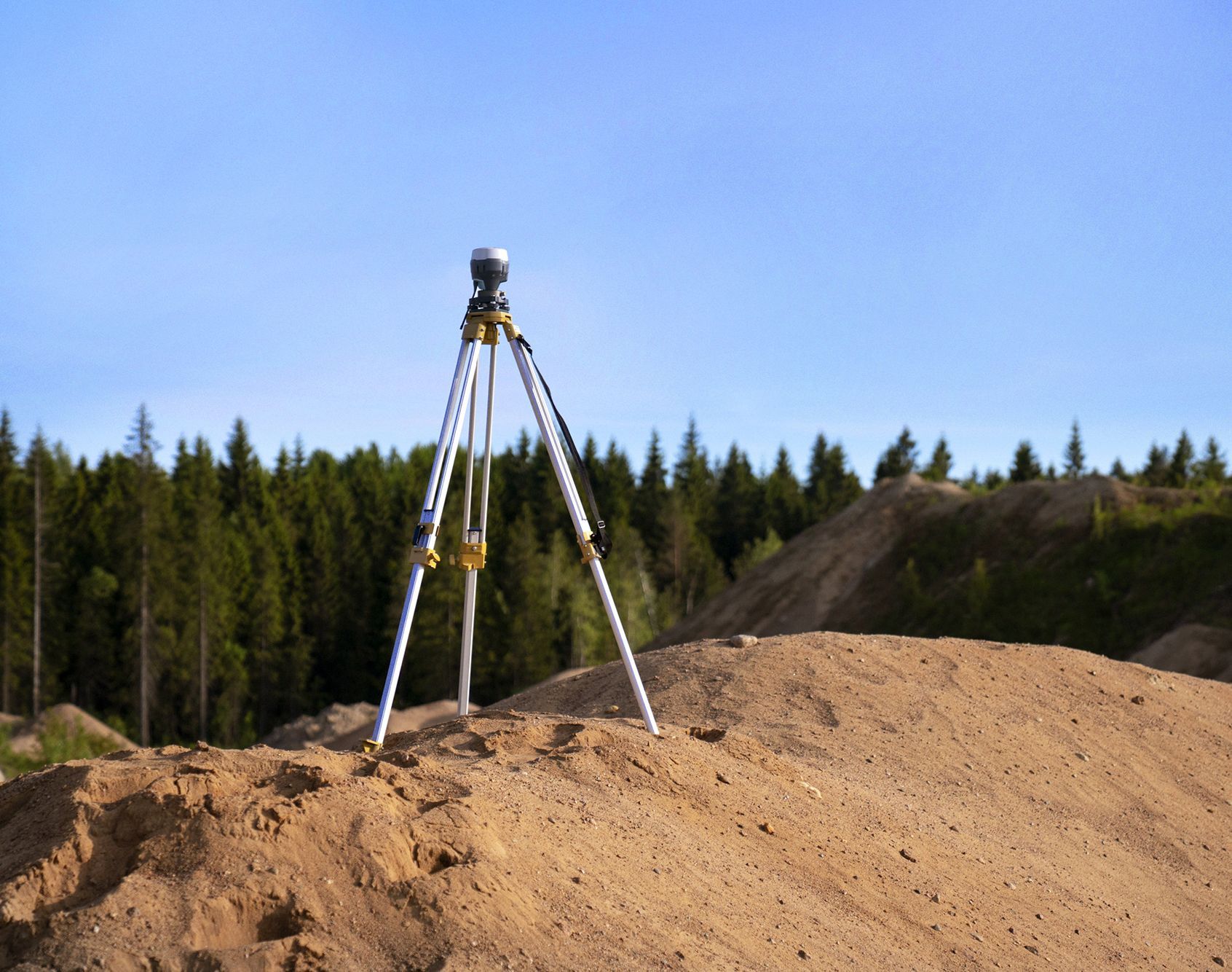 topographic survey tools gathering elevation data