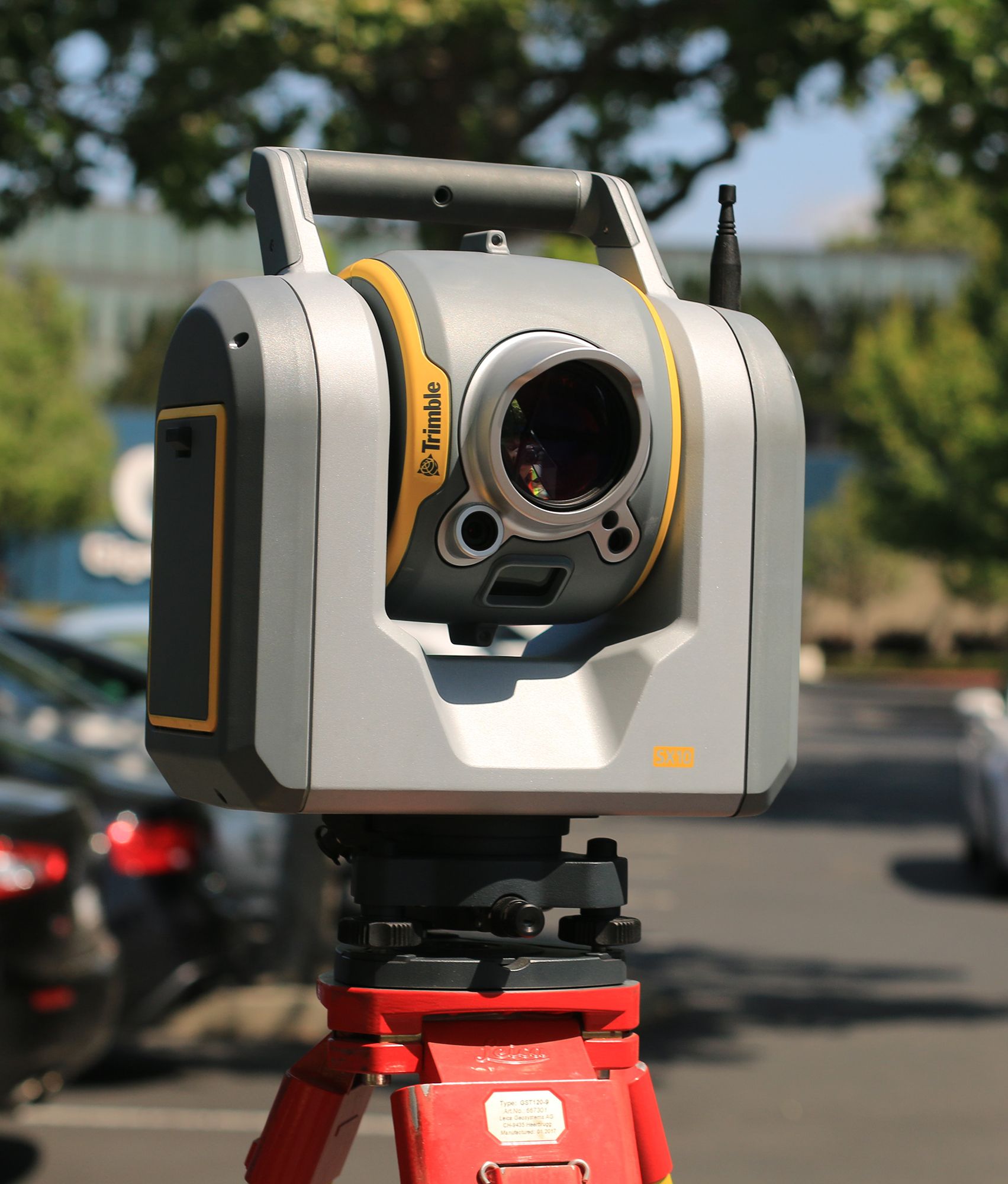 precise survey equipment on commercial property for ALTA survey
