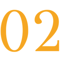 Orange “02” numeral on a white background