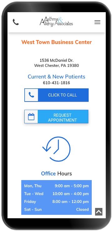 Mobile-Optimized Website Specialized Mobile Click to Call and Click to Map Functions