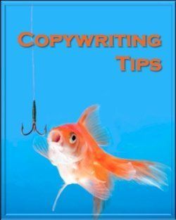 Goldfish swimming toward a baited hook, a metaphor for copywriting tips that hook readers with a strong headline