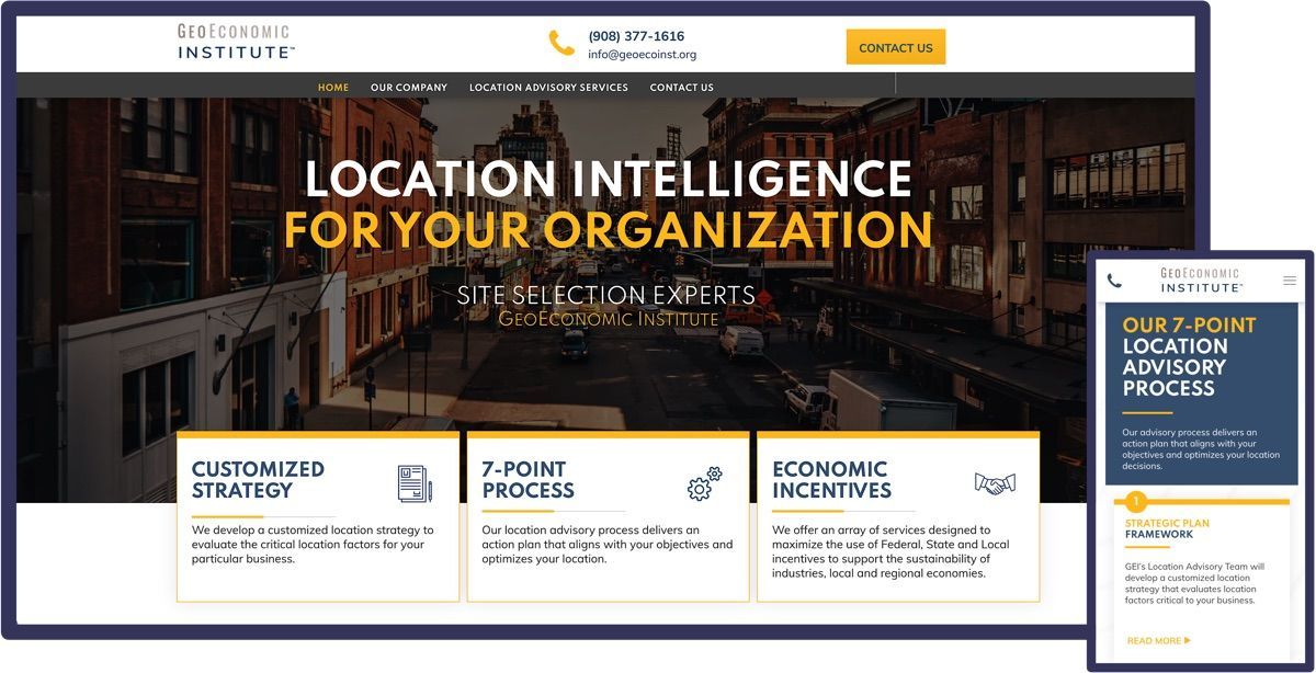 This website was designed for GeoEconomic Institute - a consulting firm in Lancaster PA