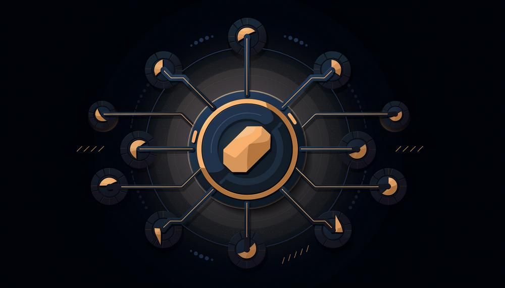 Visual metaphor of a strategic plan engine powering coordinated marketing execution