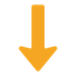 Orange downward arrow icon on a white background
