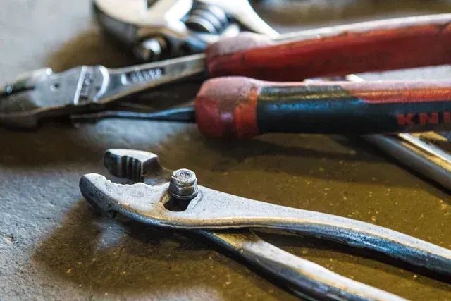 Close-up Of Assorted Metal Hand Tools — Kings Brake Service Specialists in Tamworth, NSW