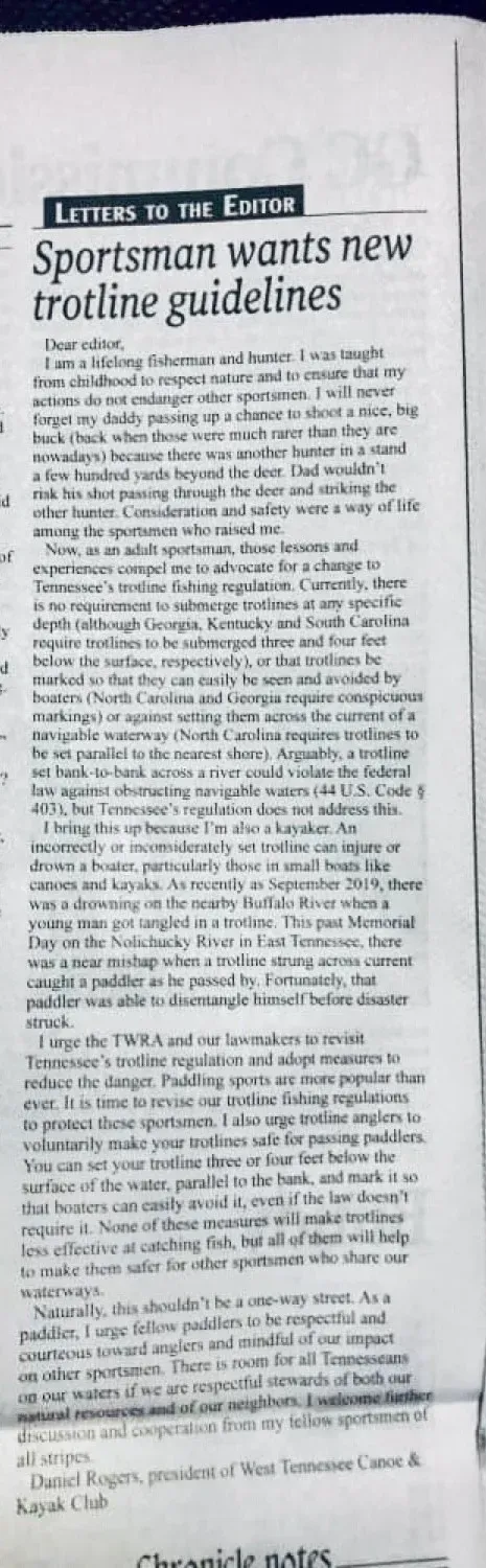 A newspaper article about sportsman wants new hotline guidelines