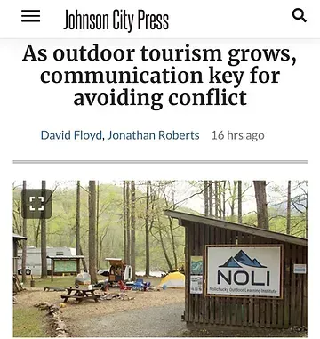 A johnson city press article about outdoor tourism