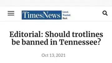 A times news article about editorial should trotlines be banned in tennessee