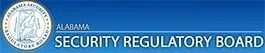 Blue Alabama Security Regulatory Board banner with state seal on the left and white text.