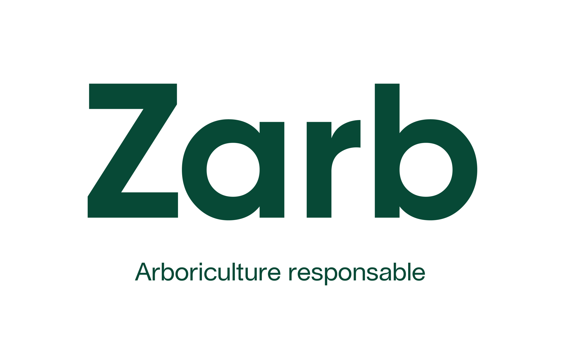 Le logo de zarb arboriculture responsable est vert et blanc.