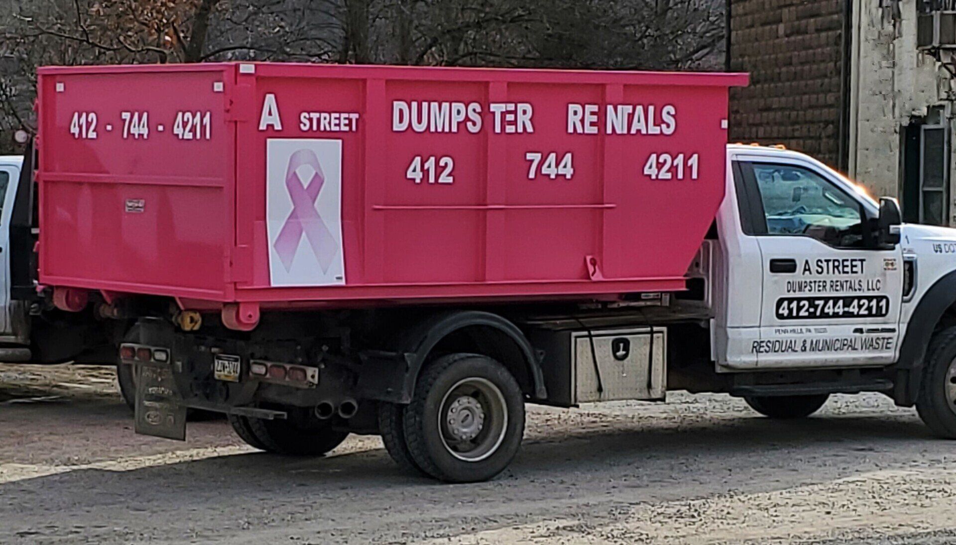 Blue Dumpster - Pittsburgh, PA - A Street Dumpster Rentals