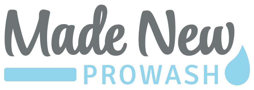 Made New ProWash logo in gray and blue with a water drop icon