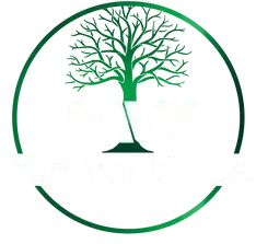 Green tree logo inside a broken green circle on a white background