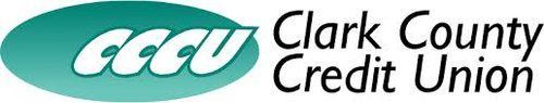 Clark County Credit Union logo with teal oval and 