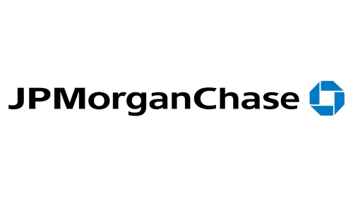 JP Morgan Chase logo with blue square symbol.