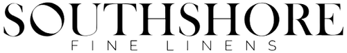 Southshore Fine Linens logo in black.