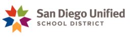 The logo for the san diego unified school district