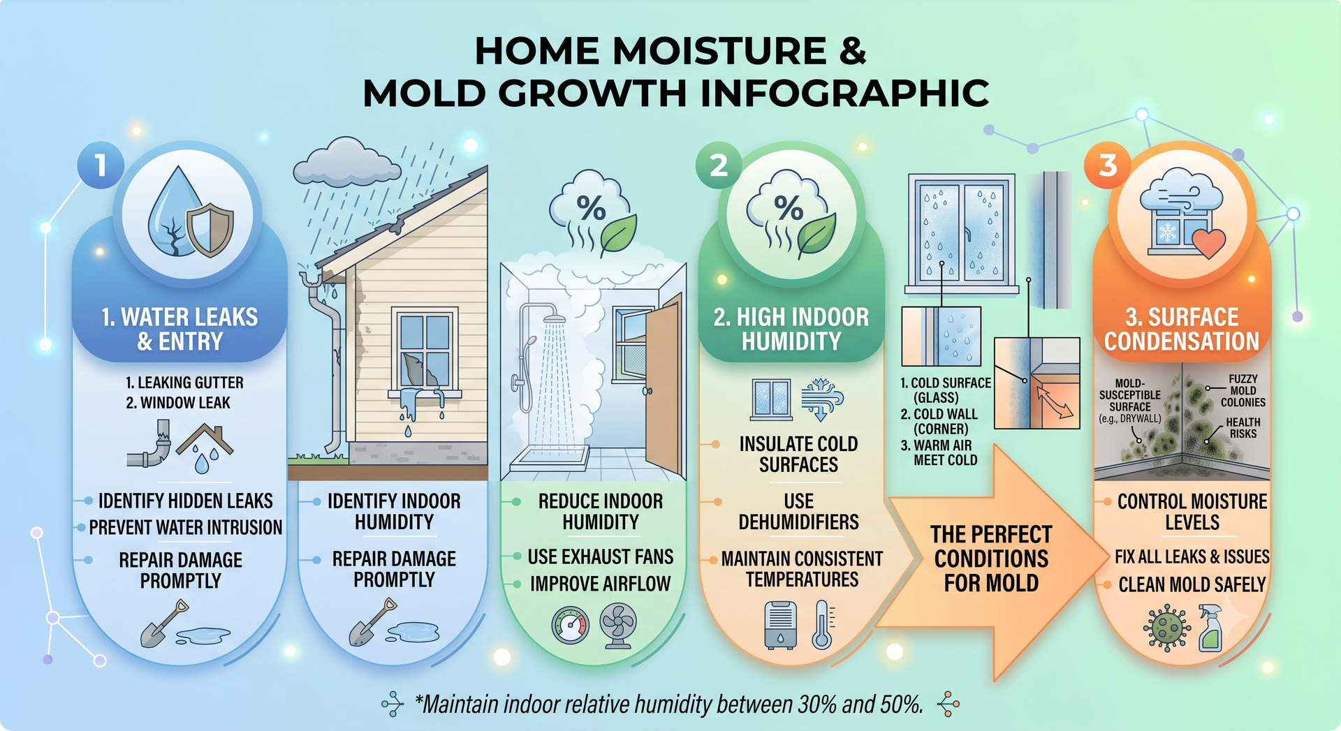 moisture issues causing recurring mold growth