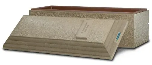 Two beige cardboard mailing boxes, one open and one closed, on a white background