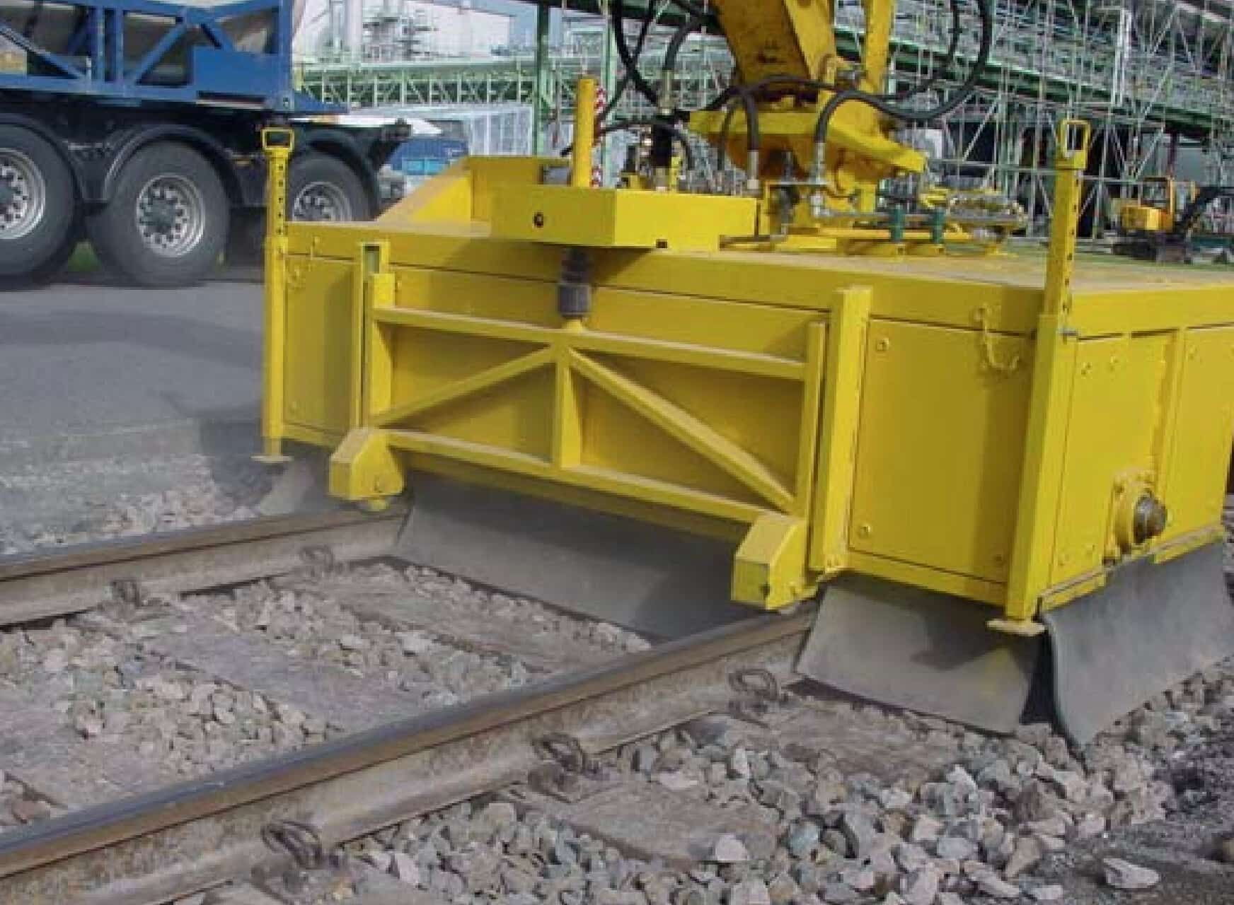 picture of the SB1 Ballast Broom in action