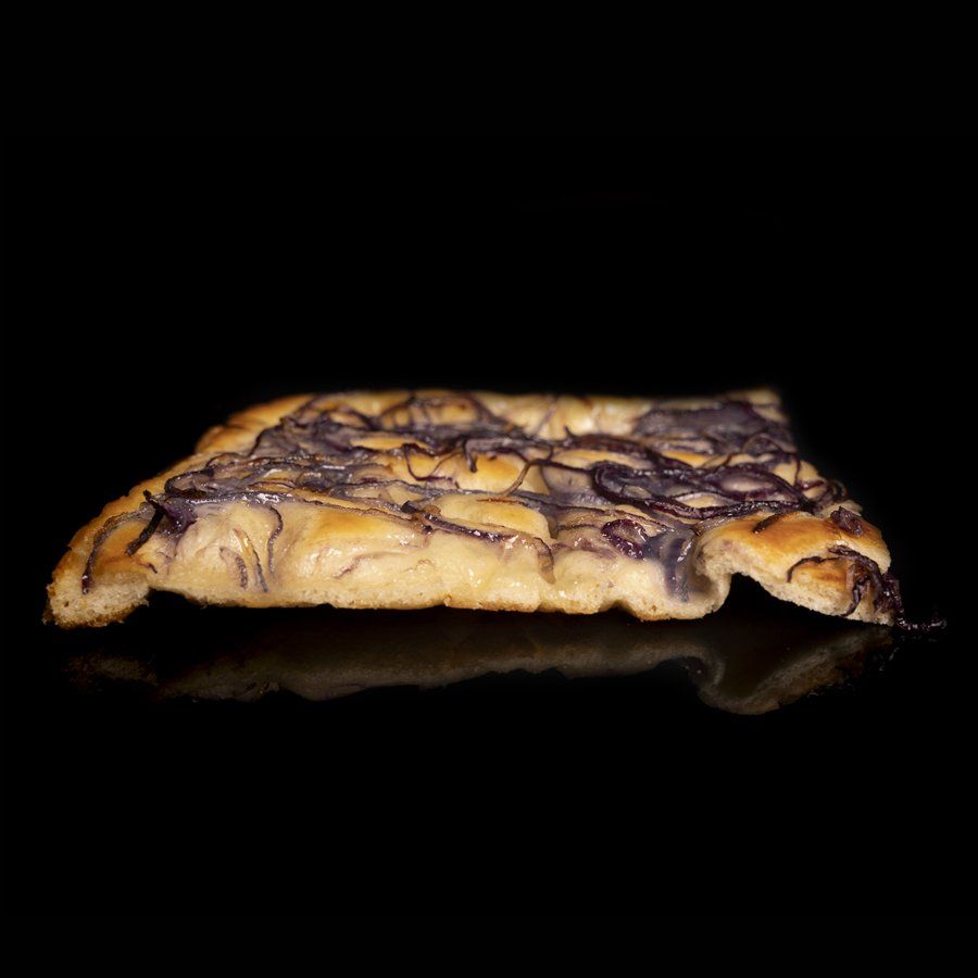 focaccia con cebolla morada