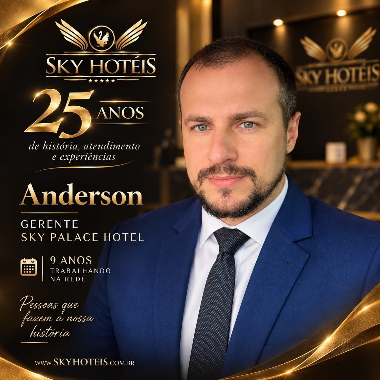 Anderson Prilla, gerente do Sky Palace Hotel de Gramado