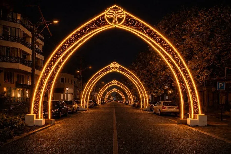 Canela prepara instalação de arcos luminosos