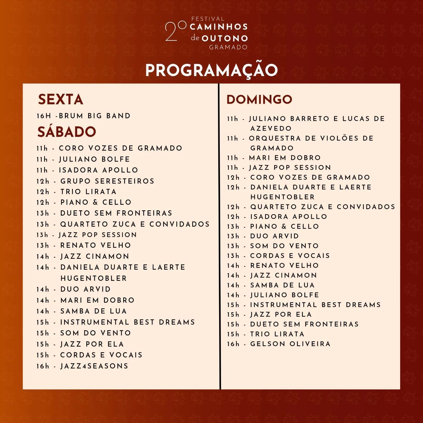Festival Caminhos de Outono em Gramado