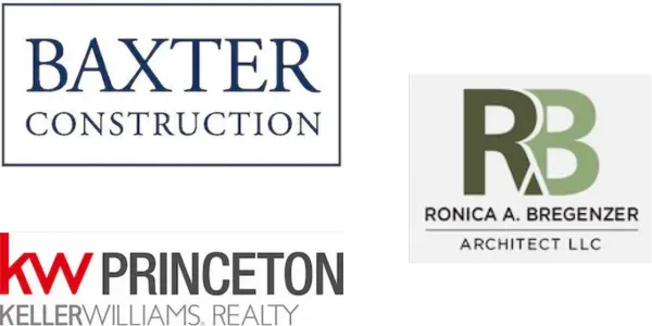Logos for Baxter Construction, Keller Williams Realty Princeton, and Ronica A. Bregenzer Architect LLC.