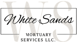 White Sands Mortuary Services LLC logo with cursive text over a faint W S background