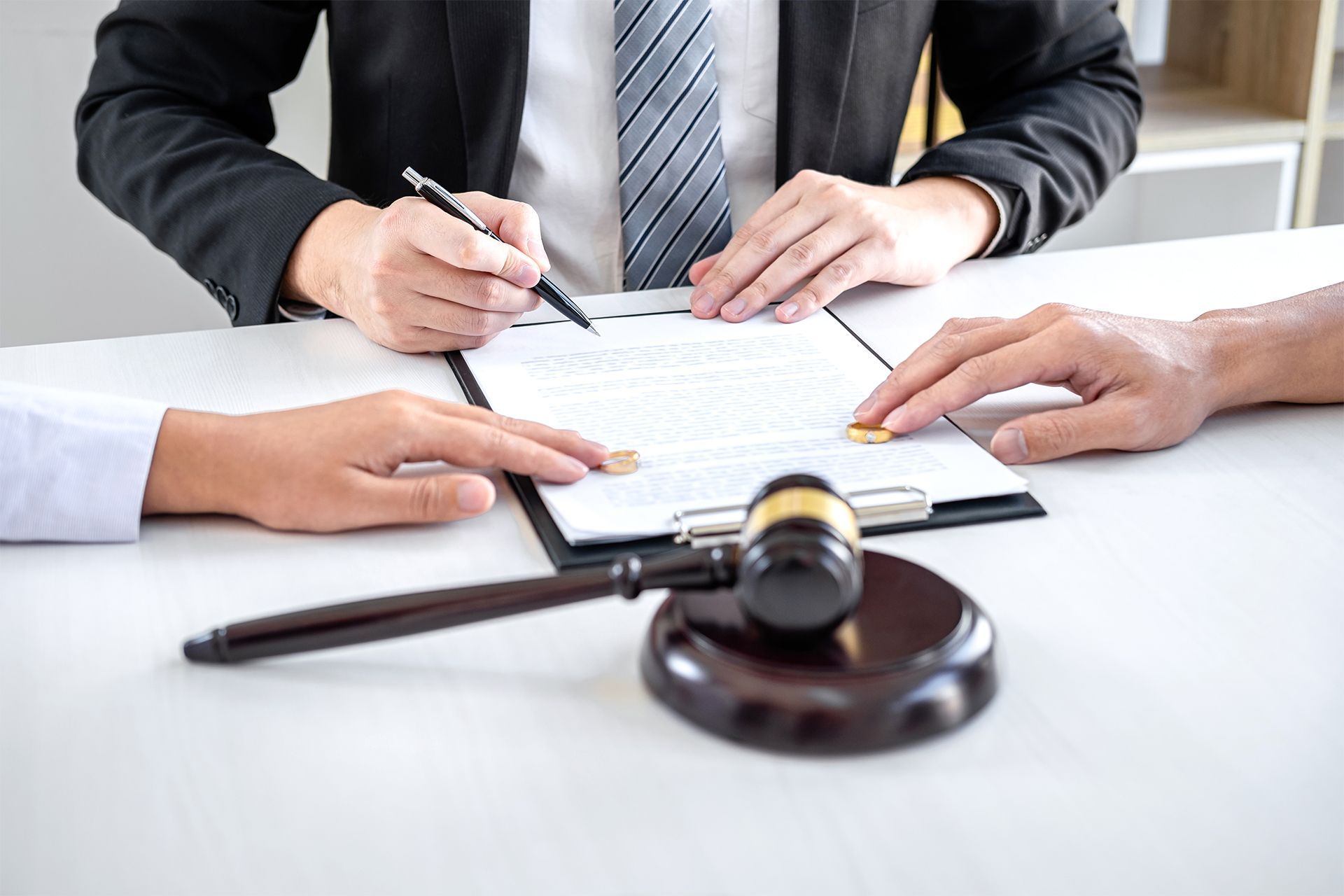 Signing Divorce Paper