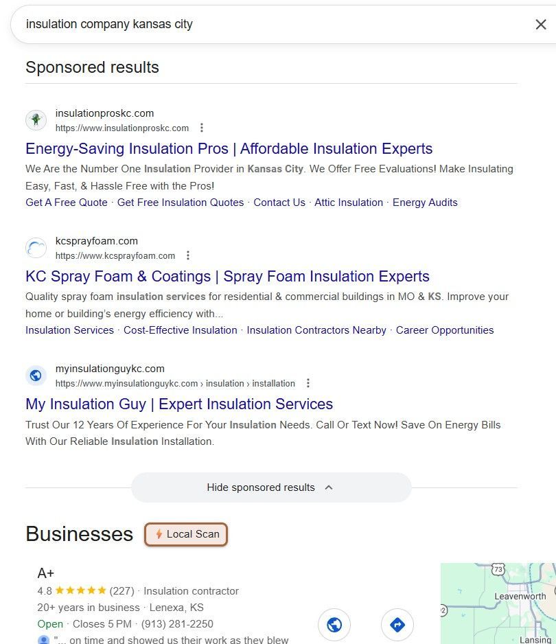 insulation company local advertising