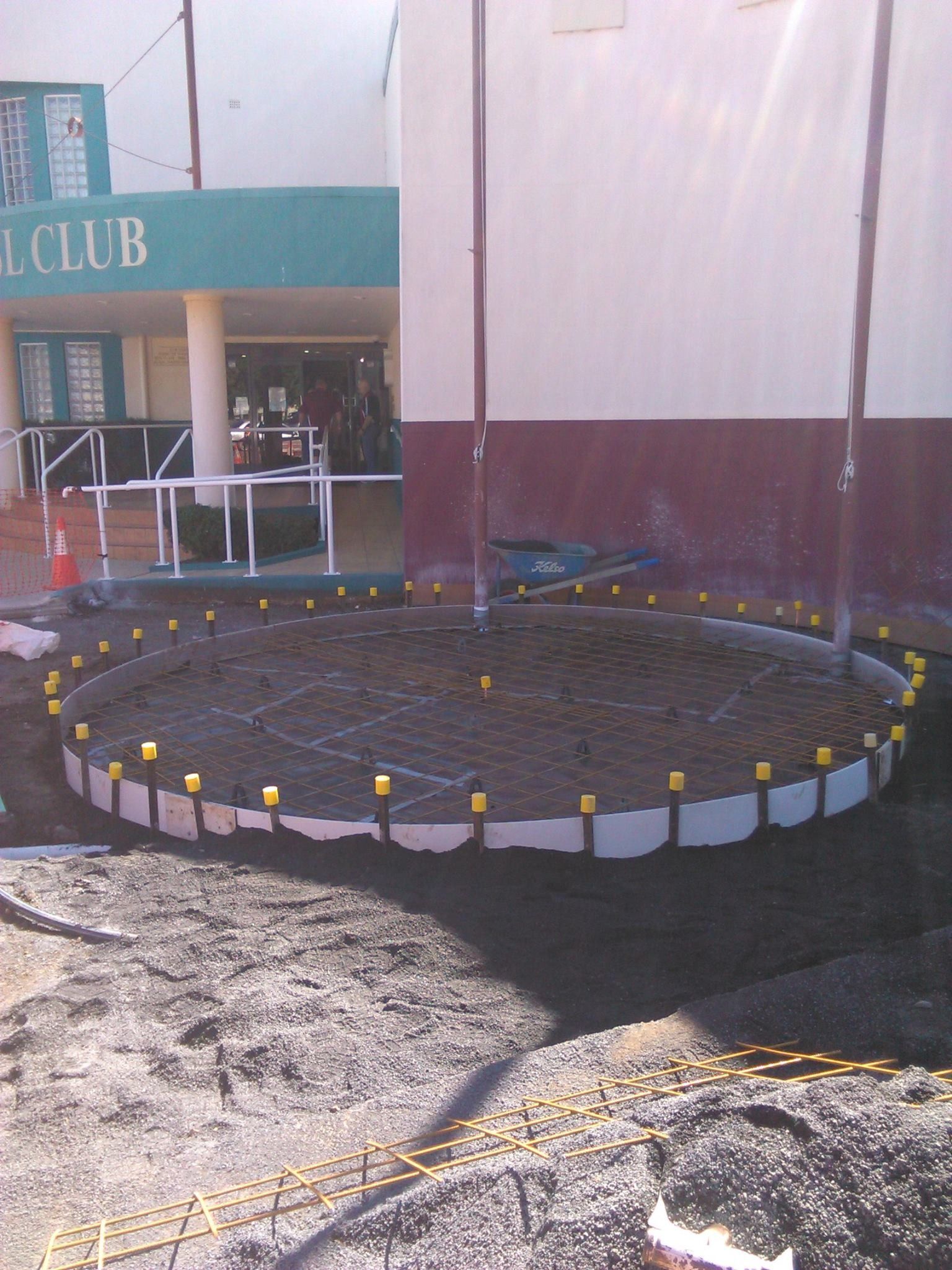 Construction Site with Ongoing Concreting
