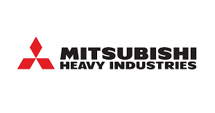 Mitsubishi Heavy Industries logo: Red diamond logo next to black text.