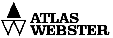 Atlas Webster logo: a black triangle above a white