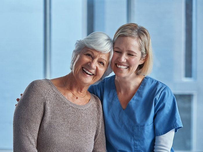 Senior Woman Cared by a Nurse at Home | Saint Louis, MO | Alix Home Health Care.
