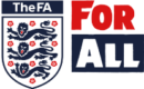 The logo for the england football team is a shield with a lion on it.