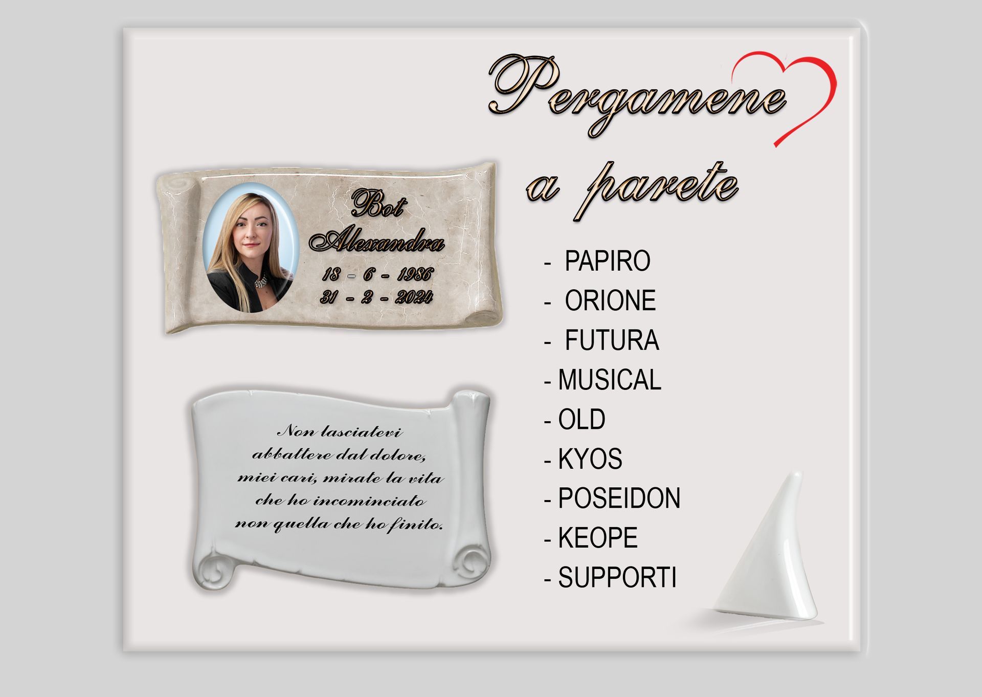 La foto di una donna è su un pezzo di carta